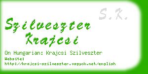 szilveszter krajcsi business card